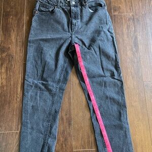 H&M Women's Faded Black Straight Leg Jeans